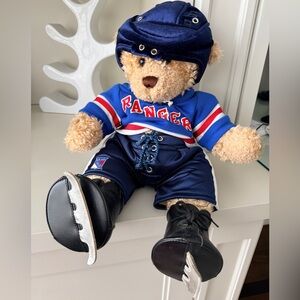 BUILD-A-BEAR New York Rangers Hockey NHL Official Plush Bear Stuffed 16 inches